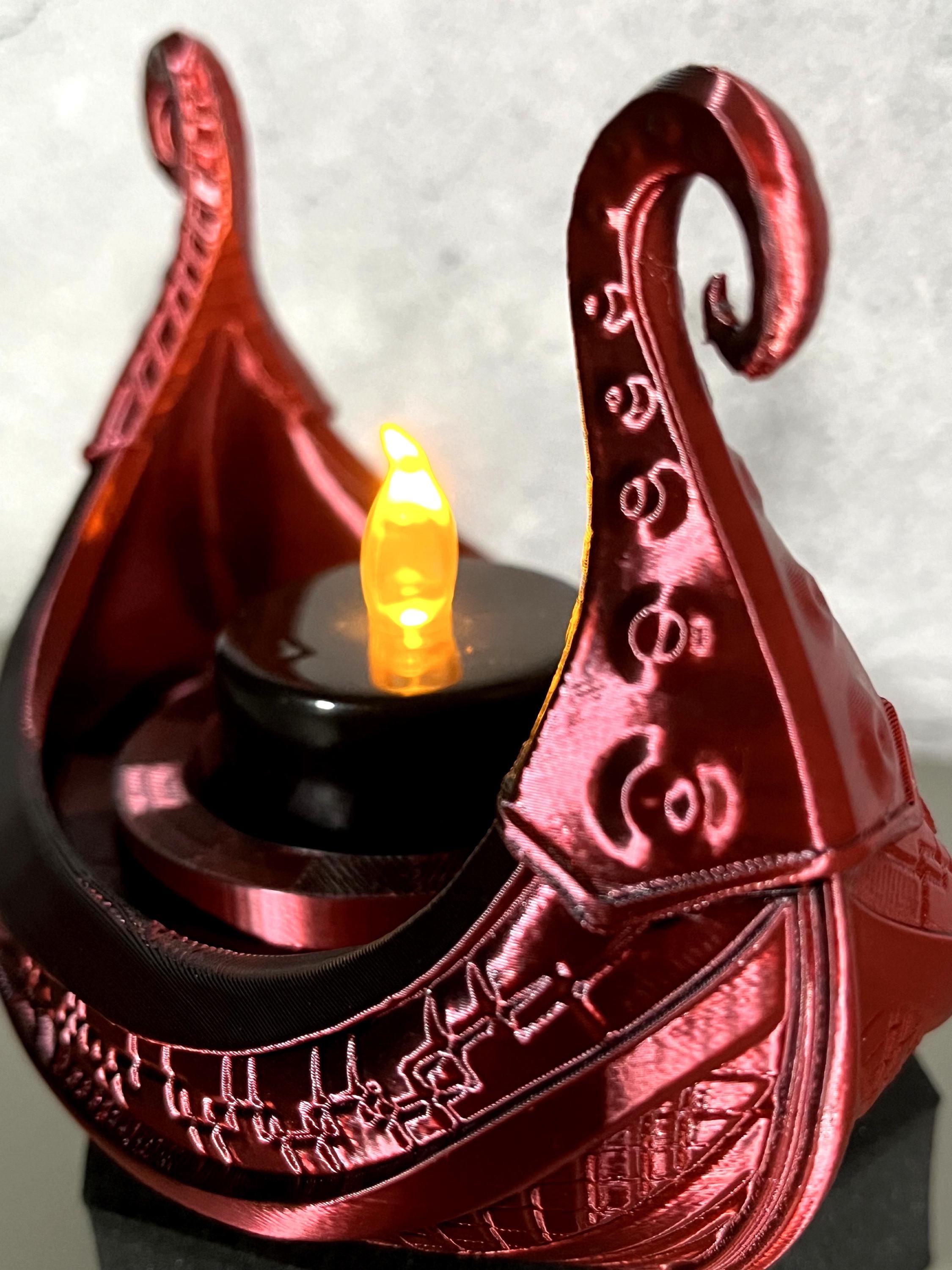 Viking Longship Home Decor - Viking Longship Tealight Holder: Kraken Design, Nordic Decor