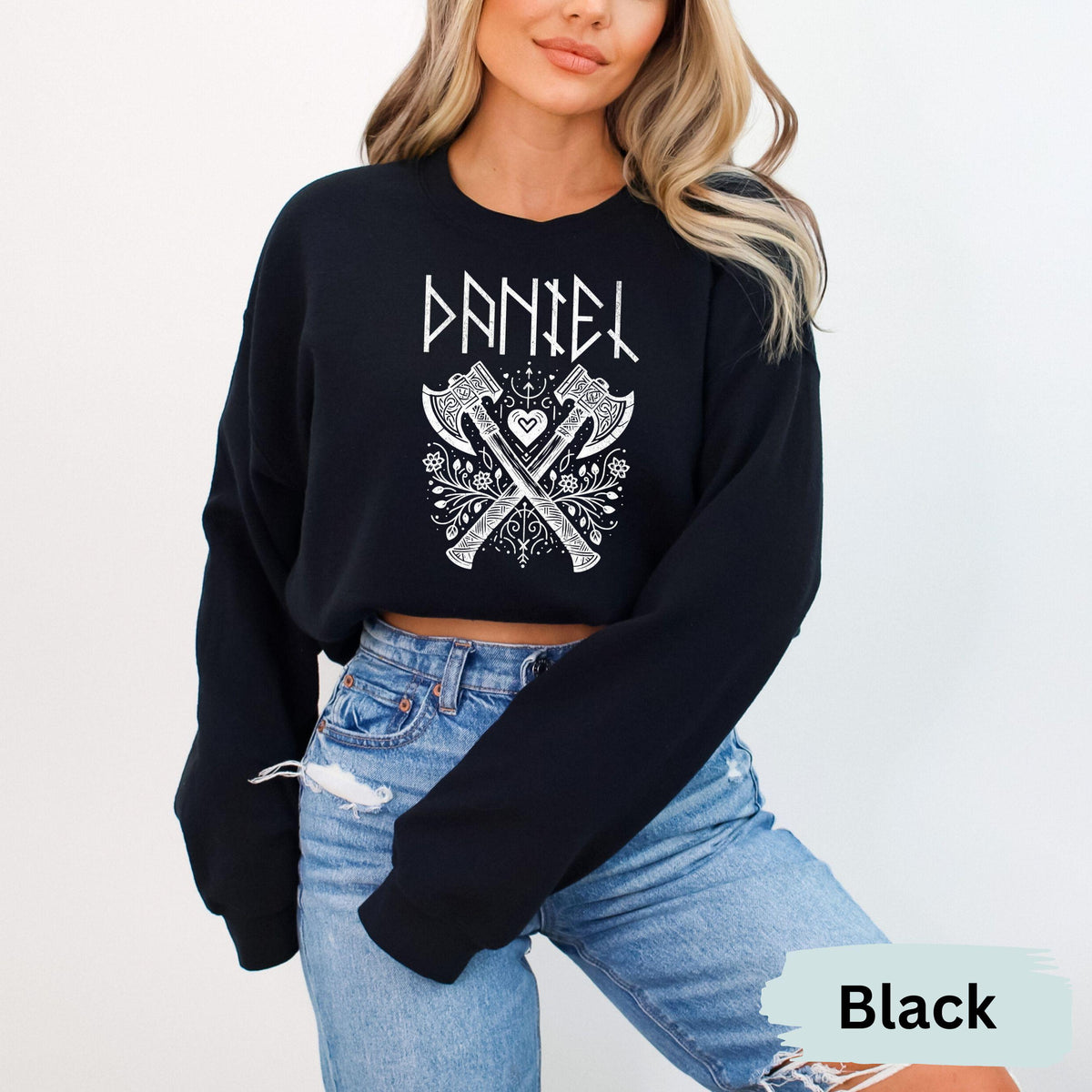 Viking Rune Hoodie - Name in Runes Alphabet Viking Shirt, Norse Personalized Futhark Runes Shirt