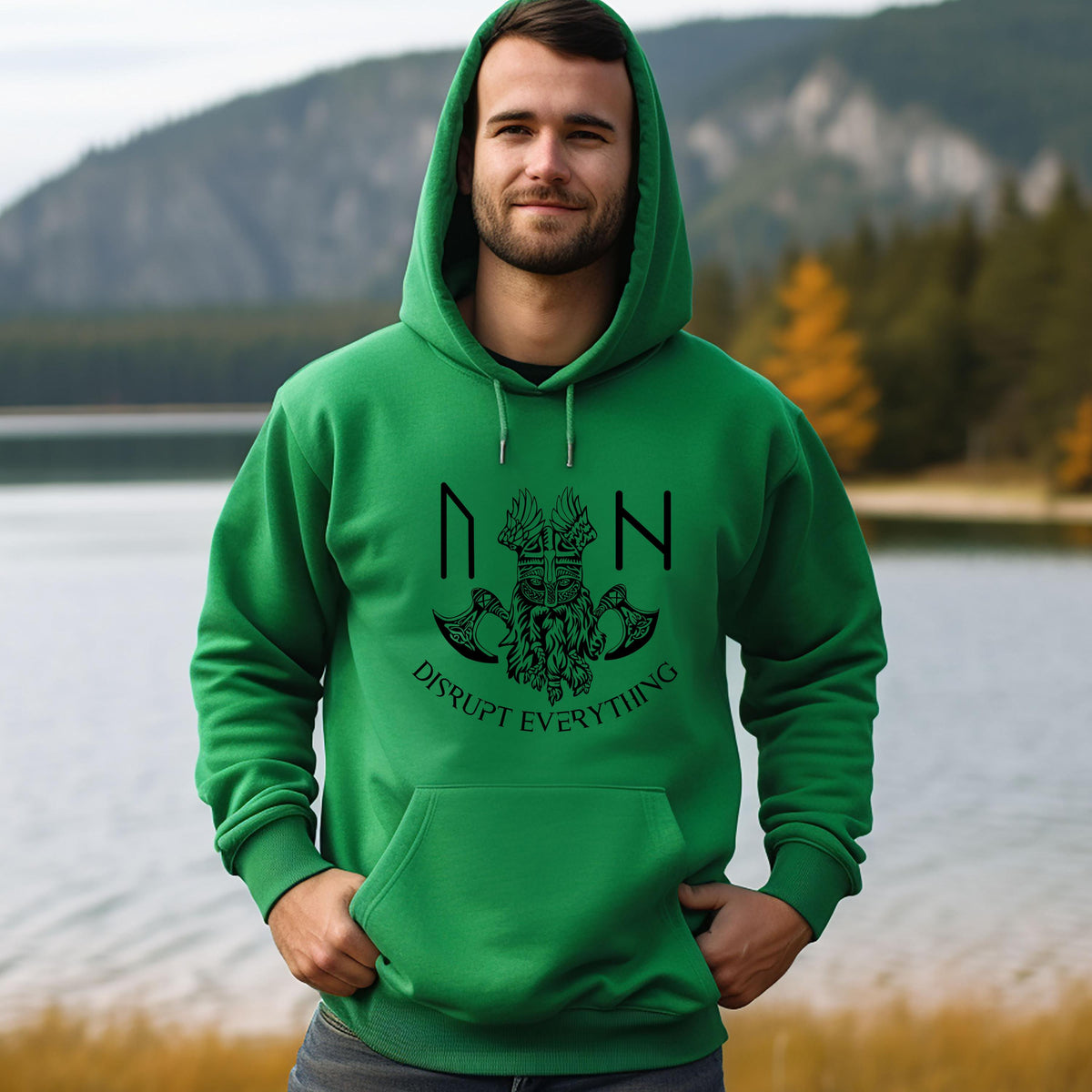Viking Rune Hoodie - Viking King Hoodie, Norse Rune Design, Father's Day Gift, Ancestral Cosplay