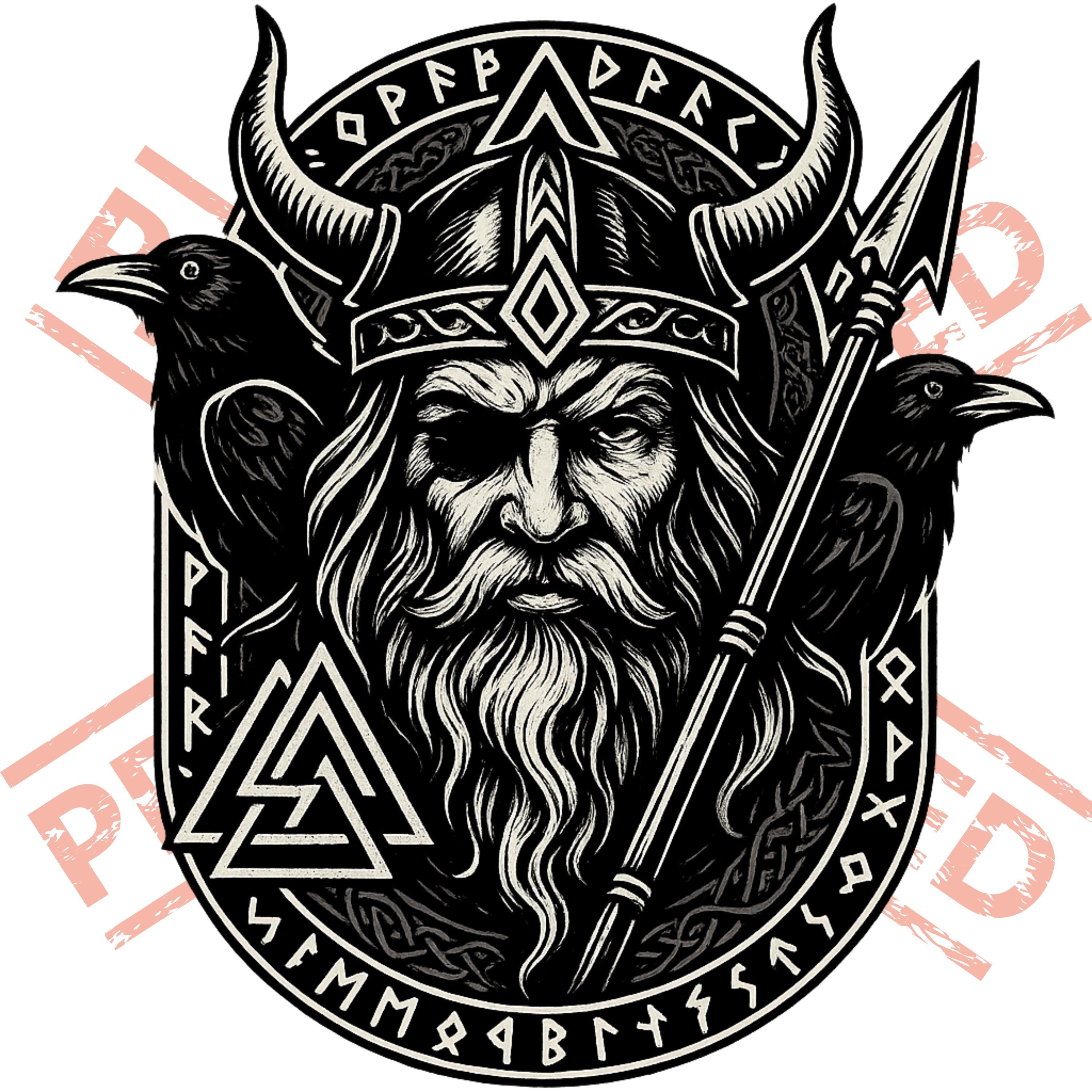 Viking Raven Jacket - Viking Warrior Raven Embroidered Patch, Norse Mythology Nordic Jacket Back