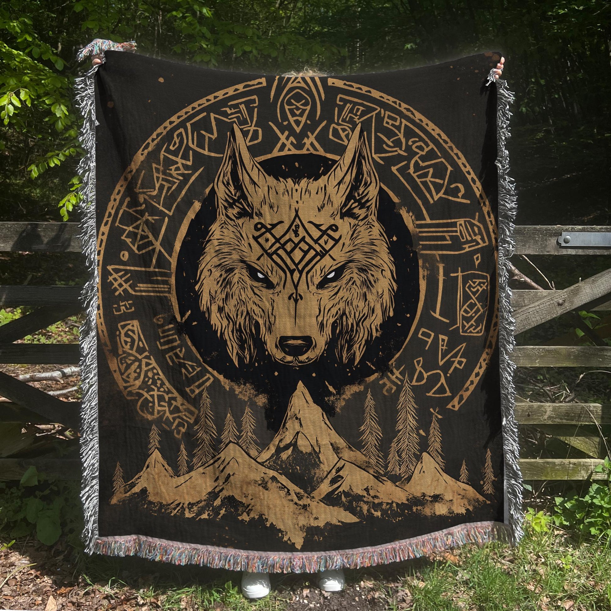 Viking Longship Rug - Viking Longship Runner Rug: Norse Dragon Boat Design, Ancient Warrior Symbol