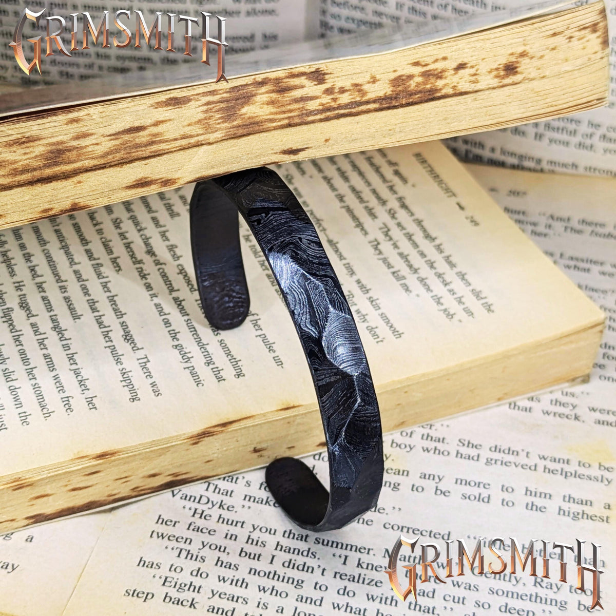Viking Bracelet - Handcrafted Damascus Steel Square Cube Beaded Bracelet – Nordic Viking Geometric