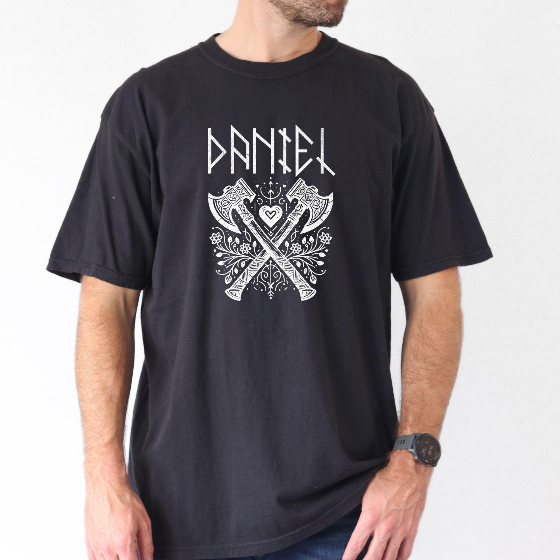 Viking Rune Hoodie - Name in Runes Alphabet Viking Shirt, Norse Personalized Futhark Runes Shirt