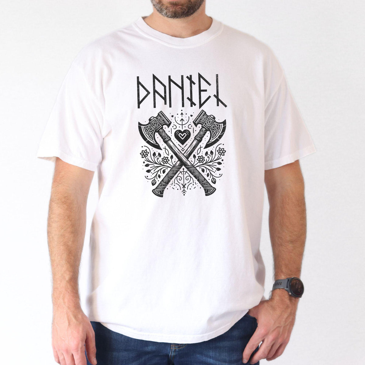 Viking Rune Hoodie - Name in Runes Alphabet Viking Shirt, Norse Personalized Futhark Runes Shirt