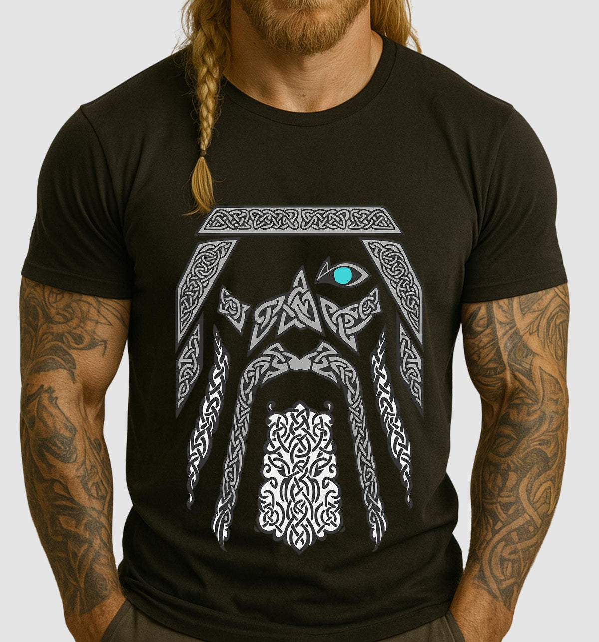 Viking T-Shirt - Viking Skull T-Shirt - Norse Mythology Tee - Nordic Warrior Art Shirt - Gothic