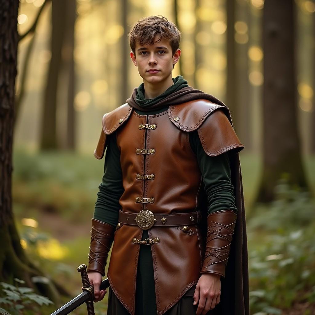 Viking Jacket - Inspired Jacket Viking Warrior Leather Coat with Faux Fur Hood Norse Mythology