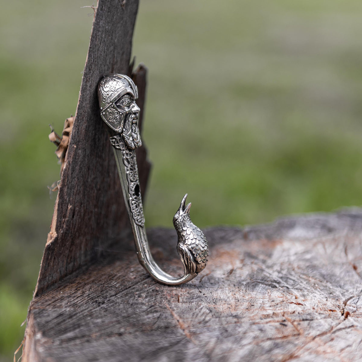 Viking Odin Jacket - Odin Wall Hook – German Silver Viking Decor, Mythology Coat Hanger