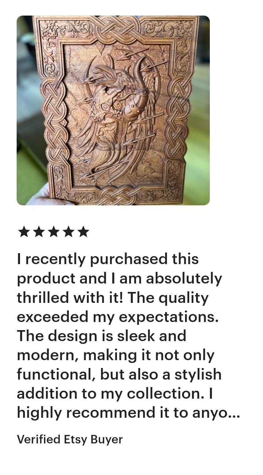 Viking Home Decor - Hand-Carved Viking Warrior Beech Wood Panel – Norse Decor