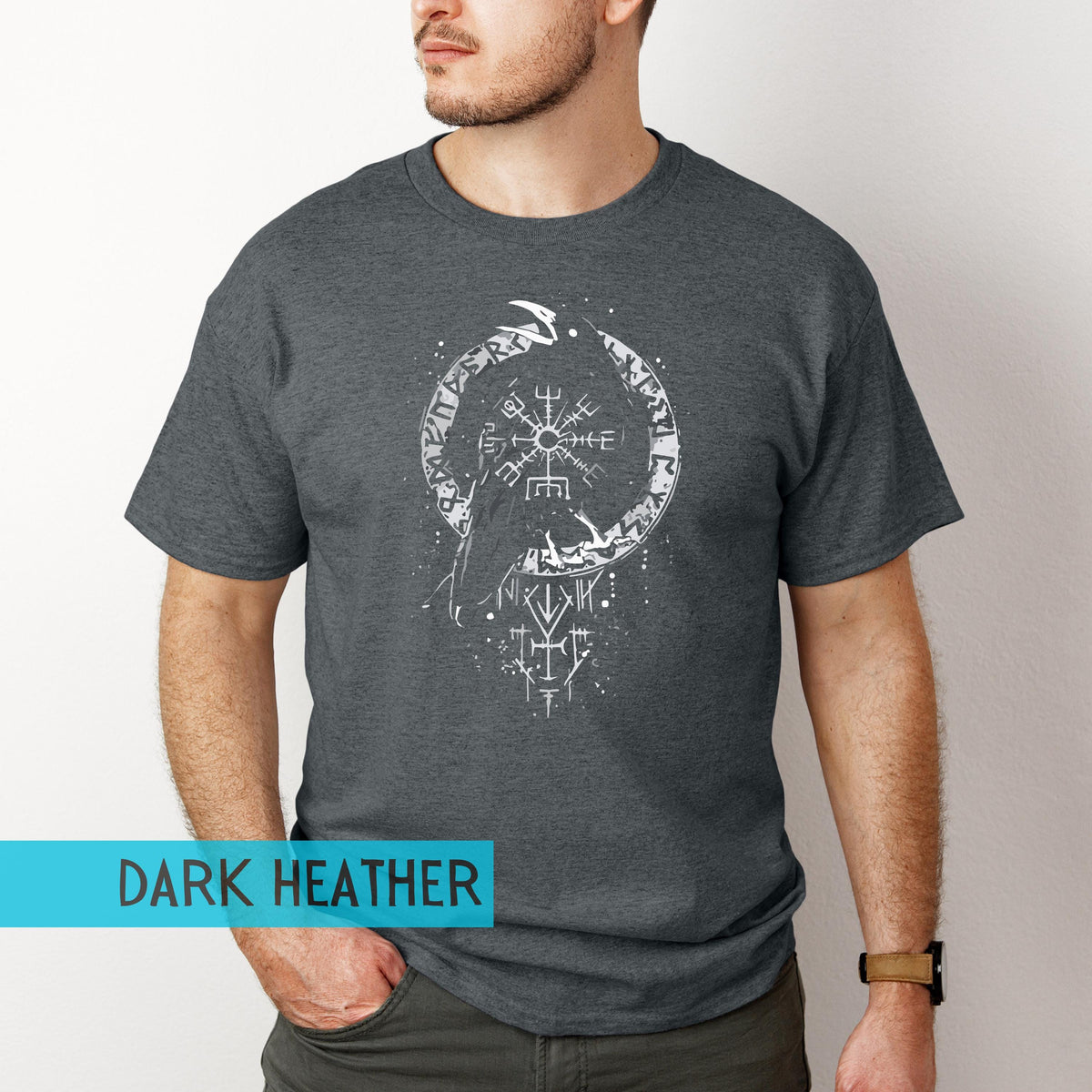 Viking Odin T-Shirt - Odin Ravens Viking Shirt, Huginn Muninn Norse Mythology Tee