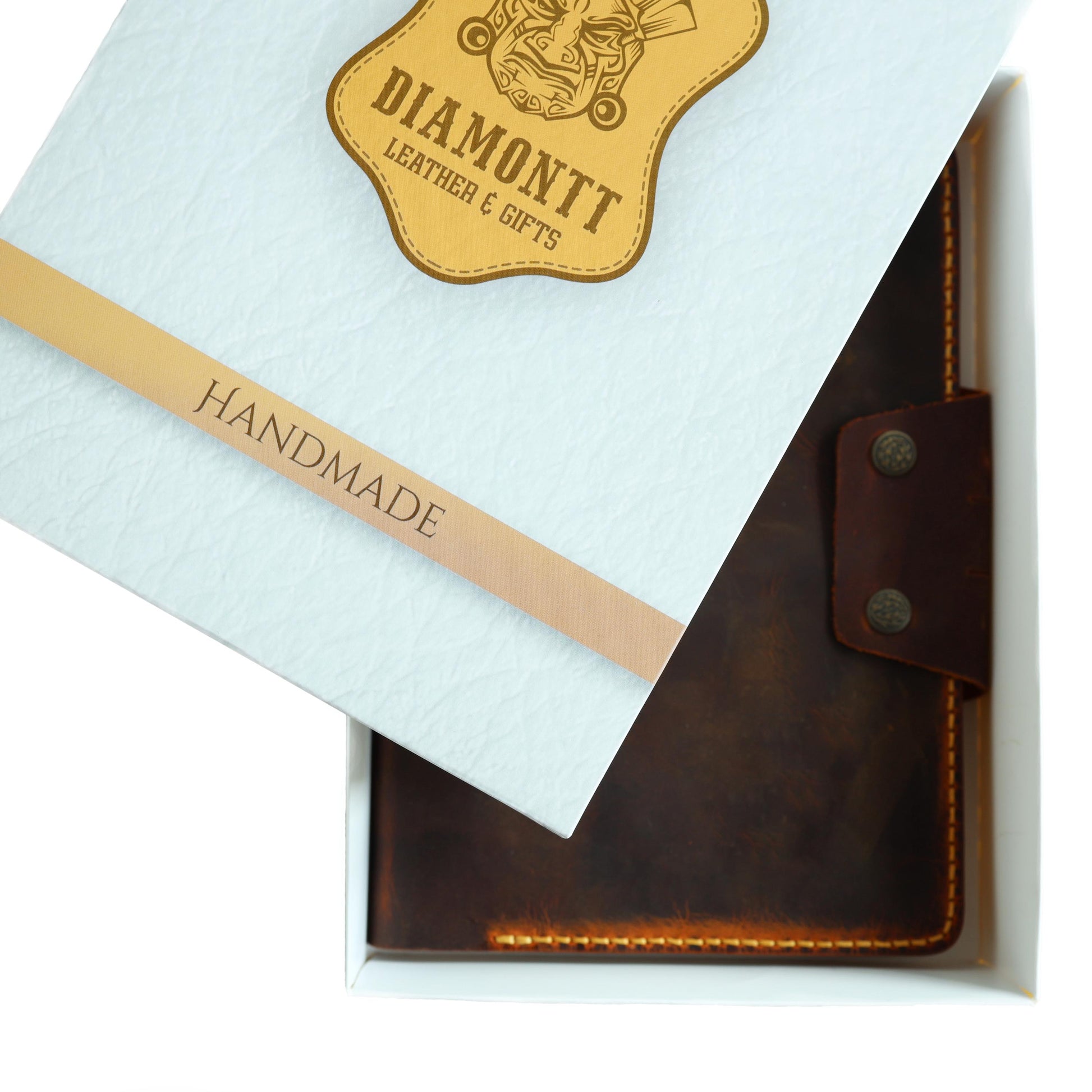 Viking Leather Accessory - Personalised Leather Journal: Refillable A5 Viking Norse Design, Camel