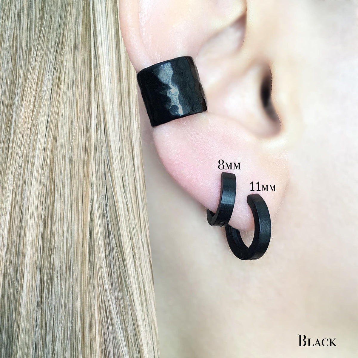 Viking Jewelry Accessory - Celtic braid hoop earrings, 8mm and 11 mm hoops, Viking earrings