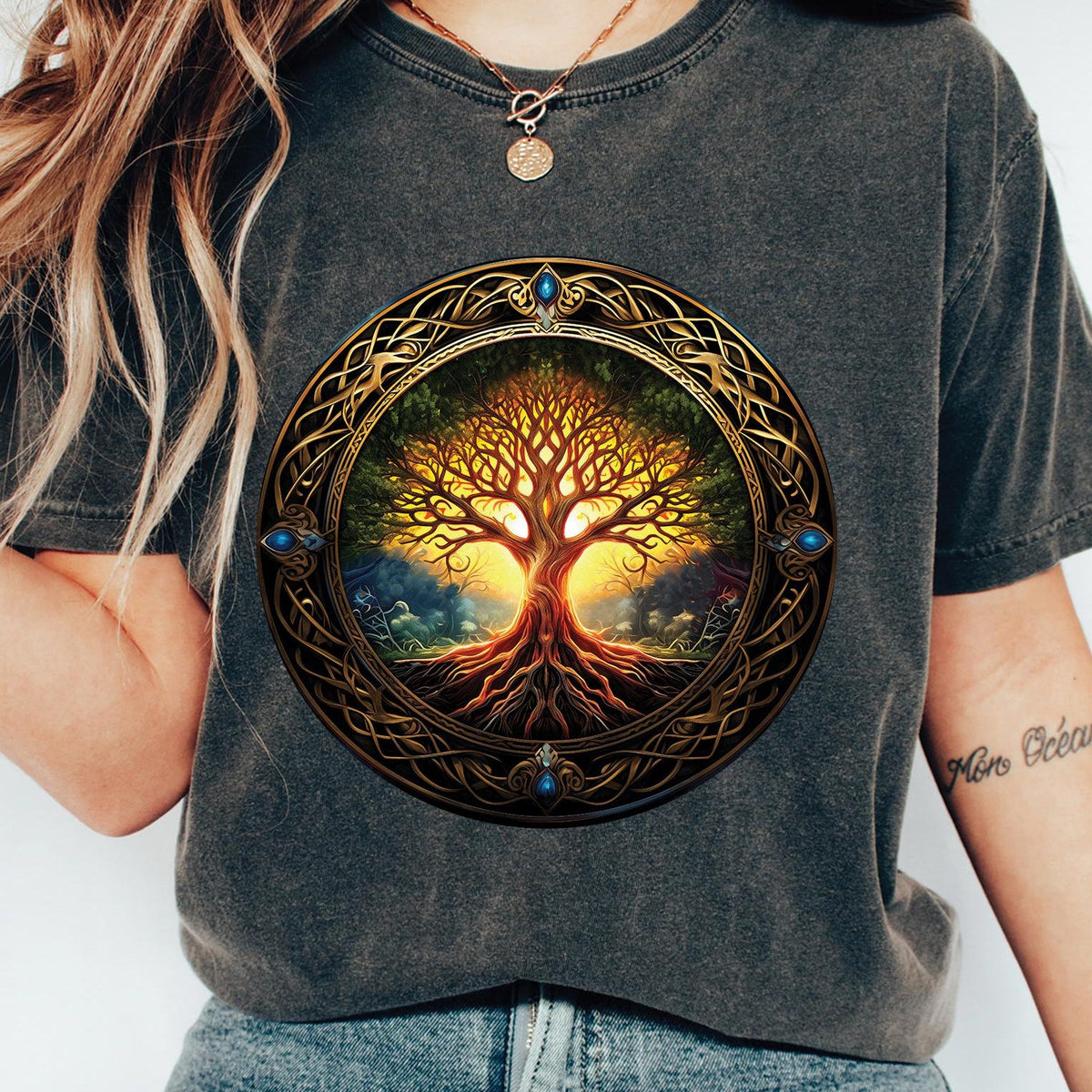 Viking Raven T-Shirt - Viking Warrior Shirt, Norse Raven Helmet, Warriors Knot- Norse Warrior T