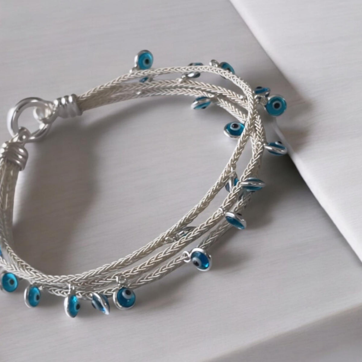 Viking Bracelet - 999 Sterling Silver Kazaziye Hand Braided Bracelet Men, Oxidized Woven Celtic