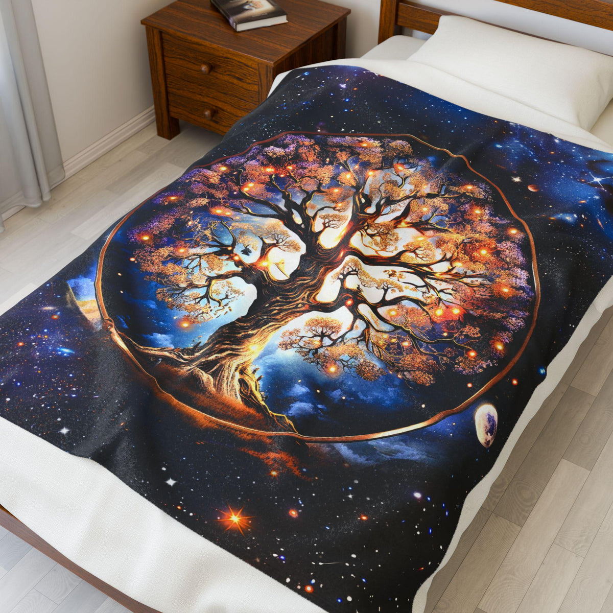 Viking Yggdrasil Tree of Life Blanket - Yggdrasil Minky Large Blanket 60x80, Tree of Life Throw