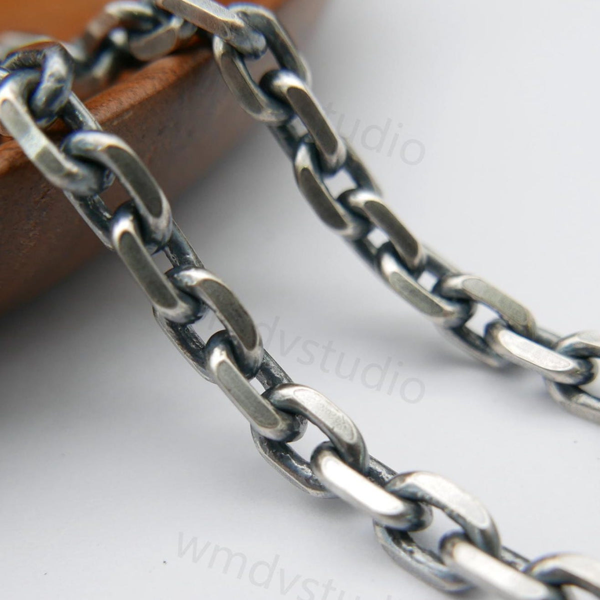 Viking Necklace - Bronze Double-link Viking Chain Necklace - Norse Jewelry