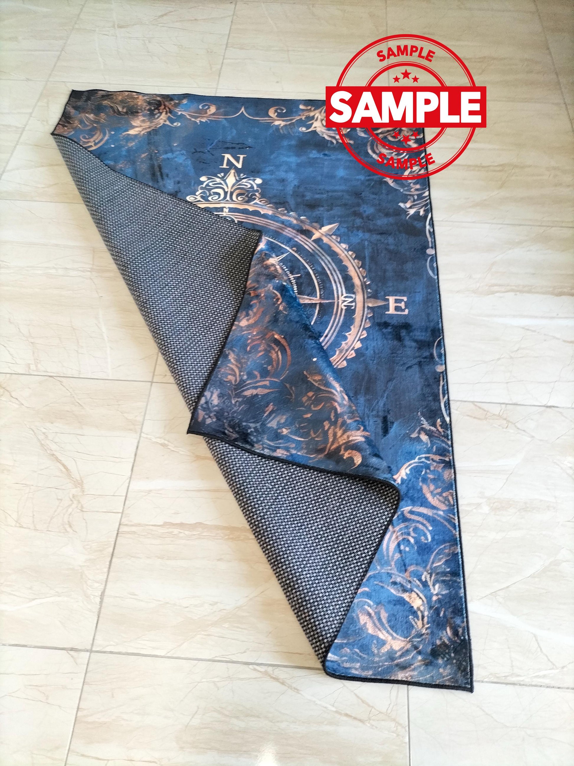 Viking Rug - Norse Viking Ship Rug, Scandinavian Celtic Knot Decor, Nordic Boat Art