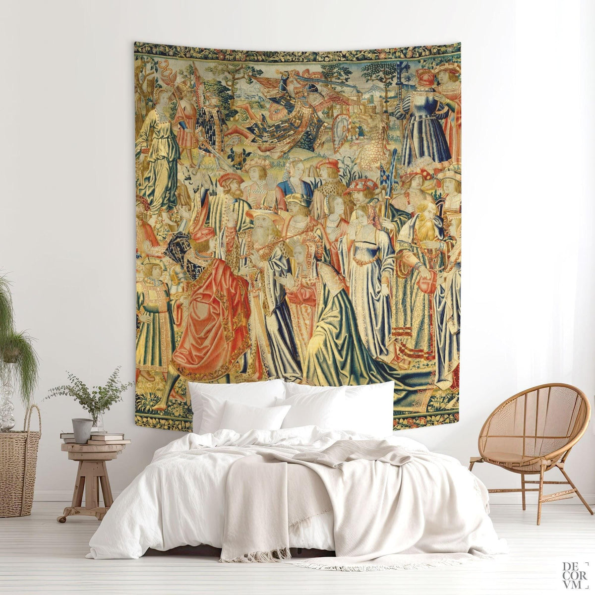 Viking Blanket - Norse Mythology Woven Blanket, Viking Gods Tapestry, Historic Nordic Art Throw
