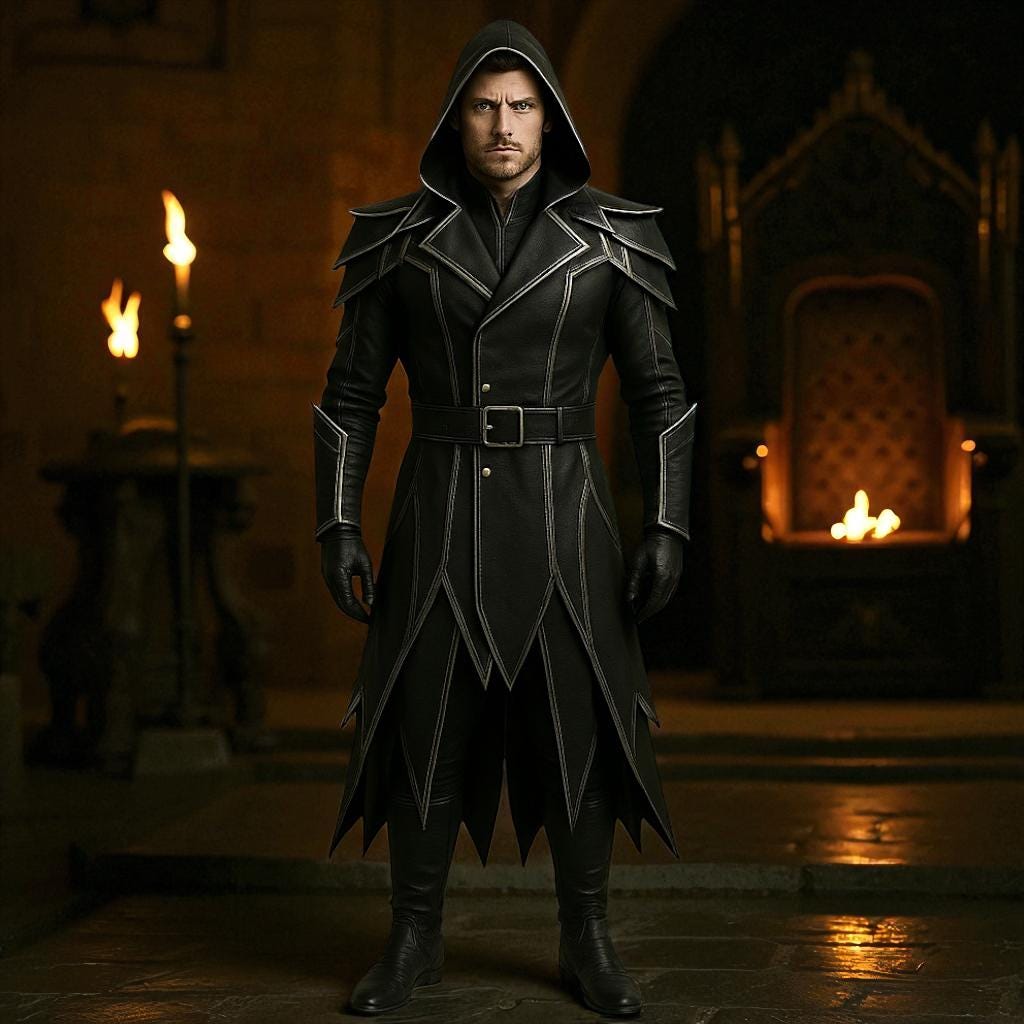 Viking Jacket - Viking Jarl Leather Coat Men Fur Collar Norse Warrior Medieval Fantasy Cosplay