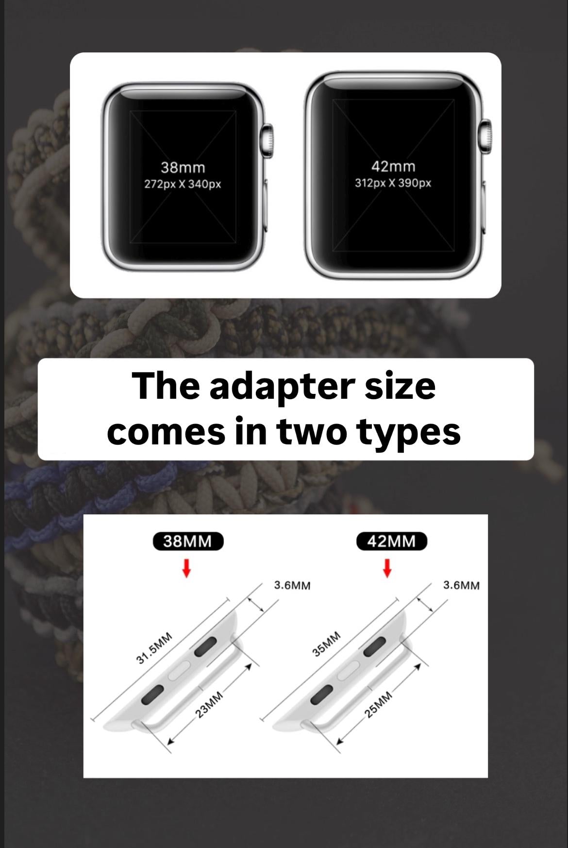 Viking Rune Bracelet - Silver Futhark Runes Bracelet for Apple Watch Nordic Runic Style Black