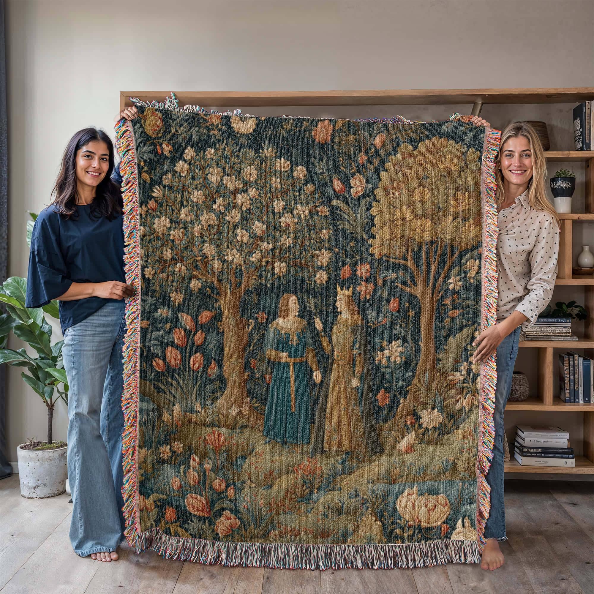Viking Blanket - Norse Mythology Woven Blanket, Viking Gods Tapestry, Historic Nordic Art Throw