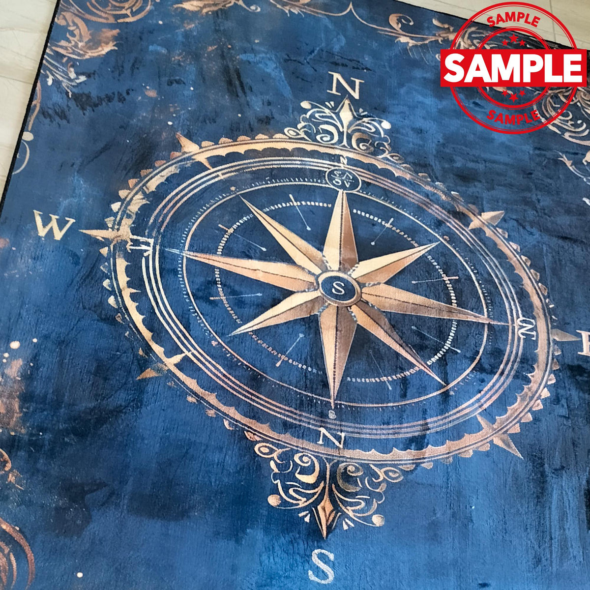 Viking Rug - Norse Viking Ship Rug, Scandinavian Celtic Knot Decor, Nordic Boat Art