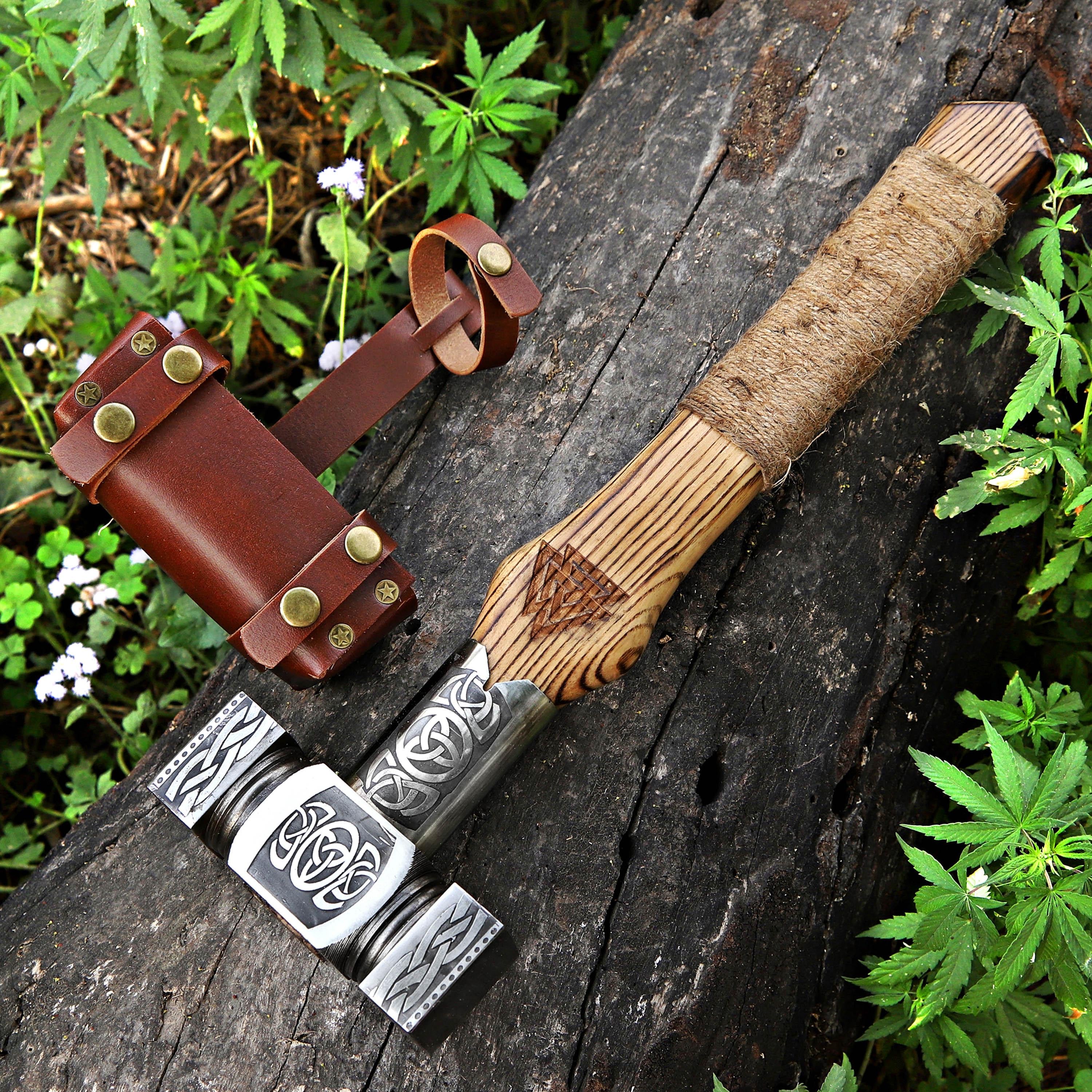 Viking Costume & LARP - Hammer viking hammer blacksmith hammer engraved hammer viking gift for him