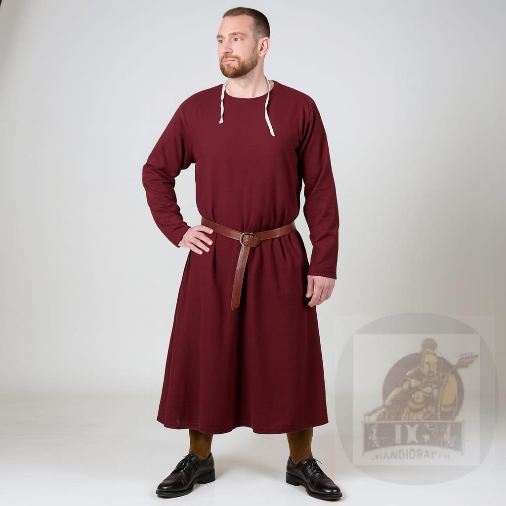 Viking T-Shirt - Embroidered Viking Tunic: Pure Lambs wool with cotton Lining, Reenactment Garb