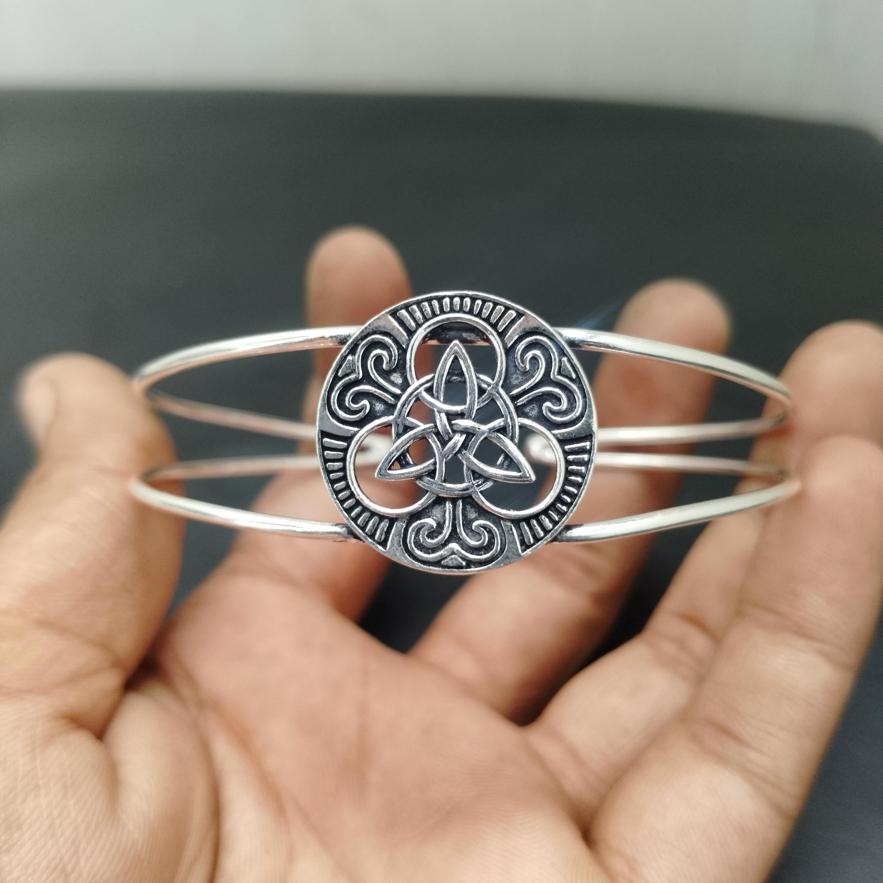 Viking Raven Ring - Raven Celtic Knot Ring, Viking Raven Band, Oxidized Silver Ring, Norse Celtic