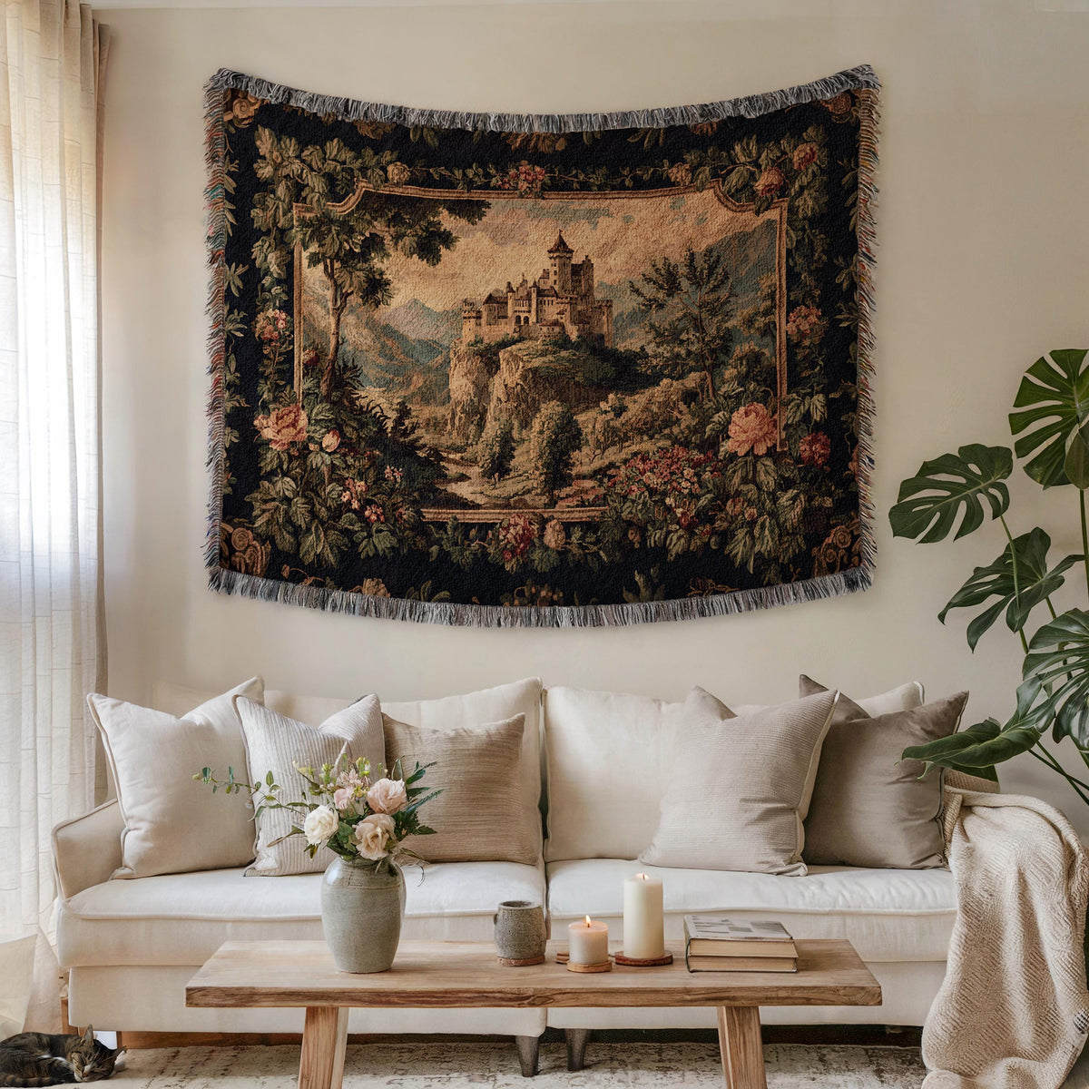 Viking Blanket - Norse Mythology Woven Blanket, Viking Gods Tapestry, Historic Nordic Art Throw