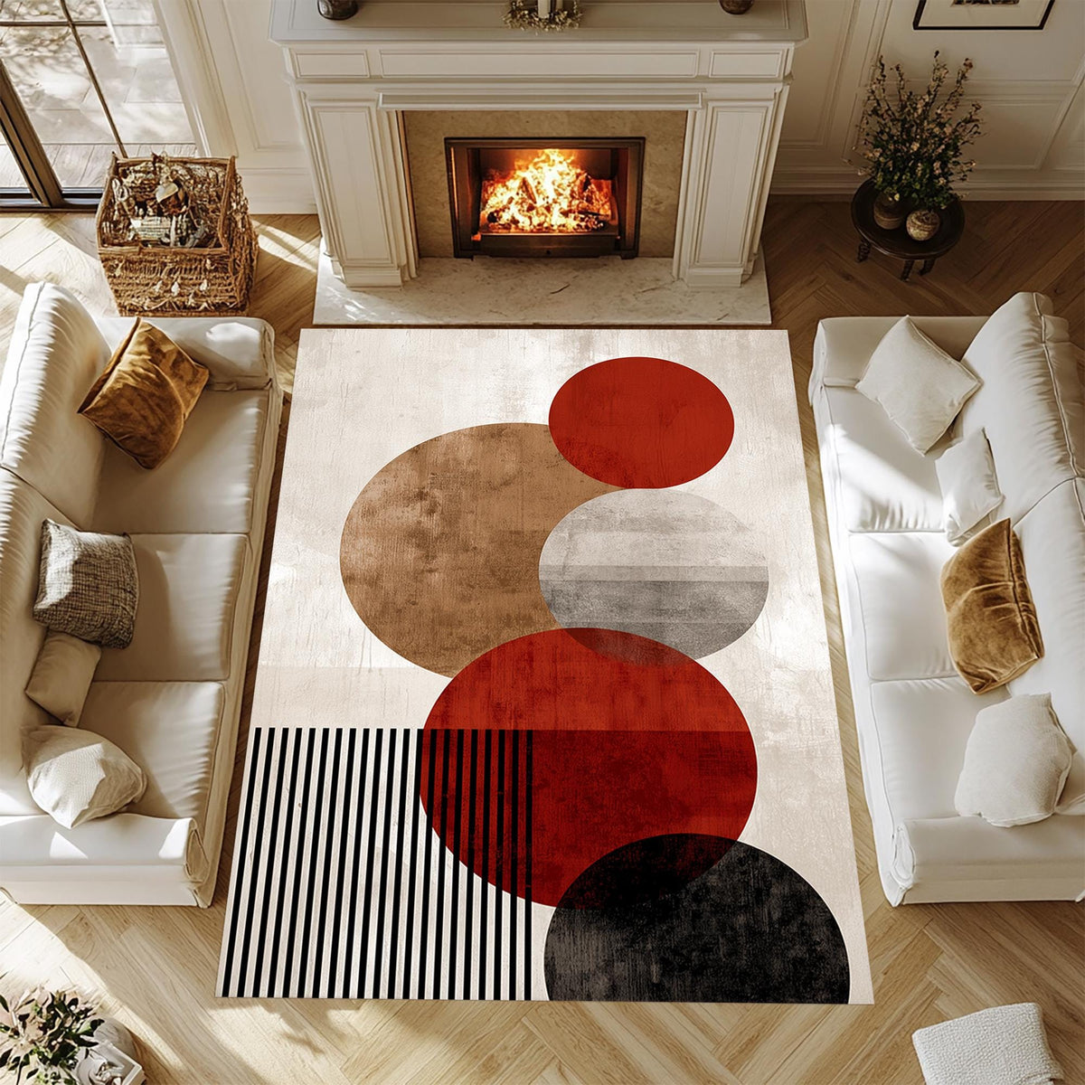 Viking Rug - Viking Dragon Knotwork Rug, Norse Mythology, Celtic Serpent Warrior (40x60cm)