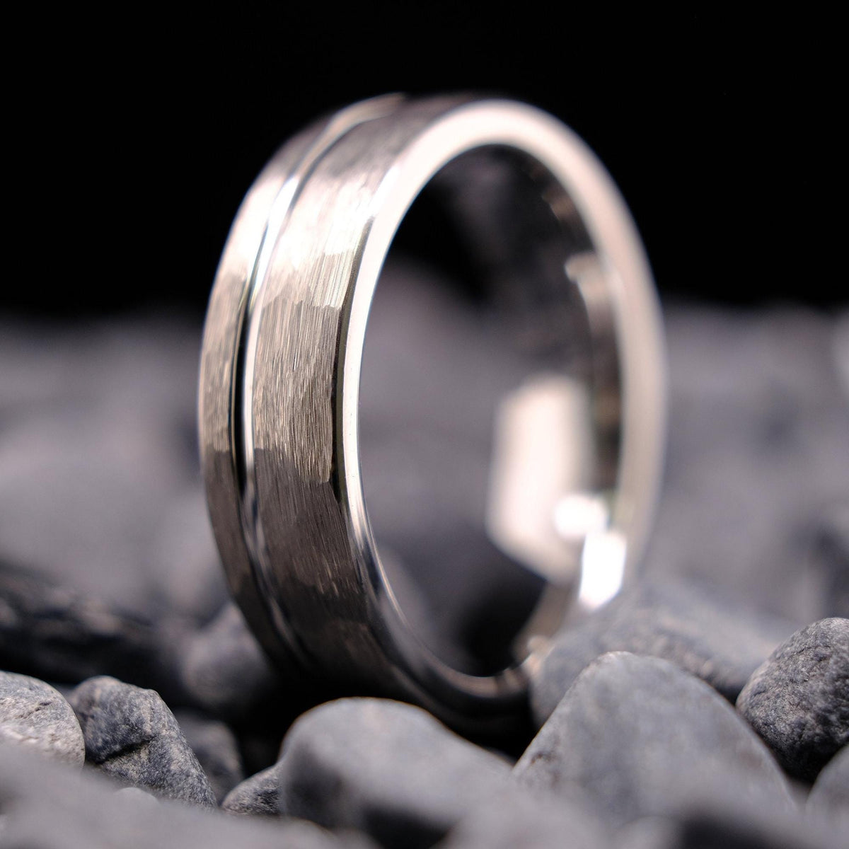 Viking Odin Ring - Blue Tungsten Viking Ring Norse Wedding Band Odin Symbol Personalized Mens