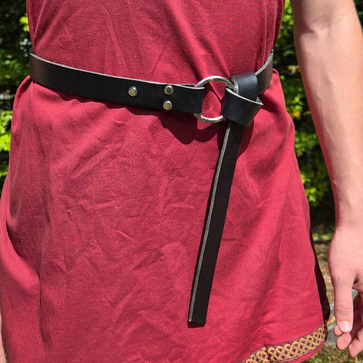 Viking Ring - Medieval Leather Belt Key Holder, Renaissance Keychain Belt Loop, Viking Cosplay