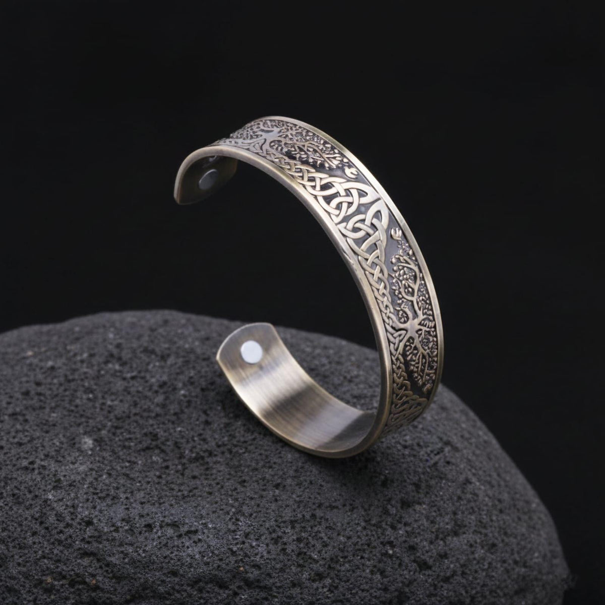Viking Rune Bracelet - Vintage Viking Rune Bracelet, Norse Rune Mens Cuff – Nordic Bangle Pagan
