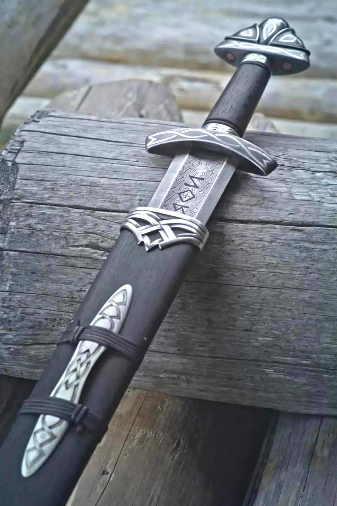 Viking Weapon Replica - Northmen Sword Hand Forged Damascus Steel, Medieval Viking Long Sword, Wall