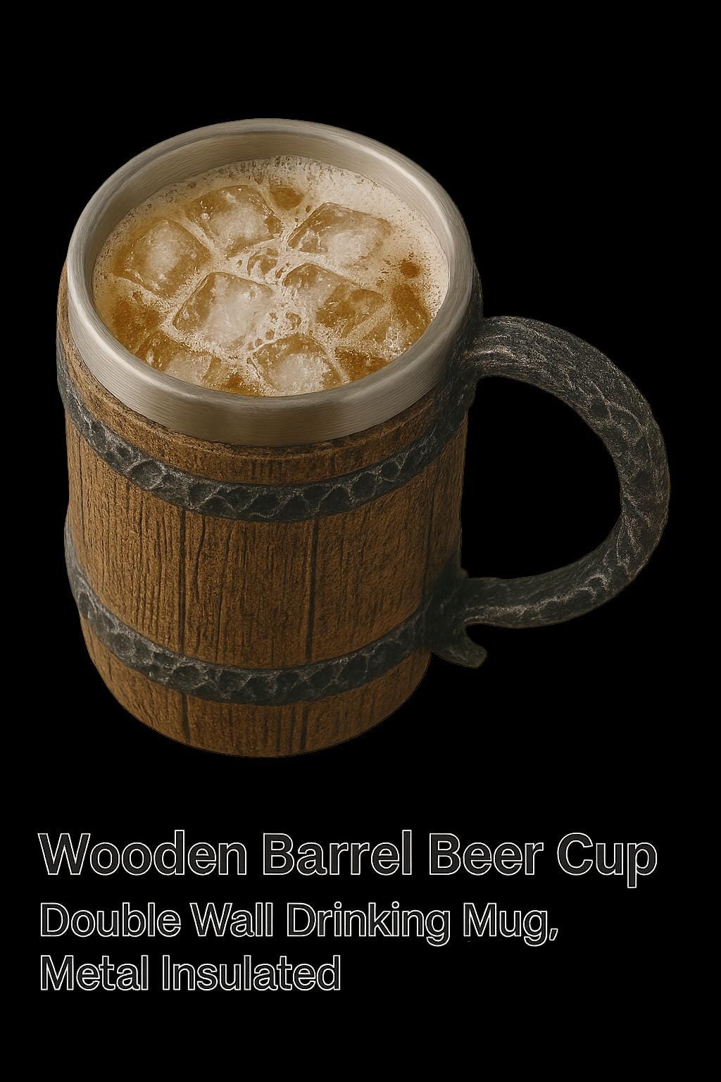 Viking Mug - Viking Wood Style Mug, Beer gift for Husband, Nordic Wooden Stein, Fathers day gift