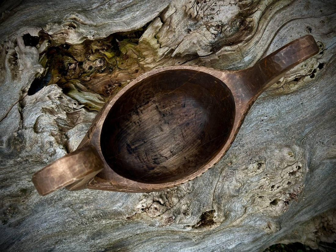 Viking Mug - Ale Mug Wooden Norwegian Norse Viking Bowl Urnes style
