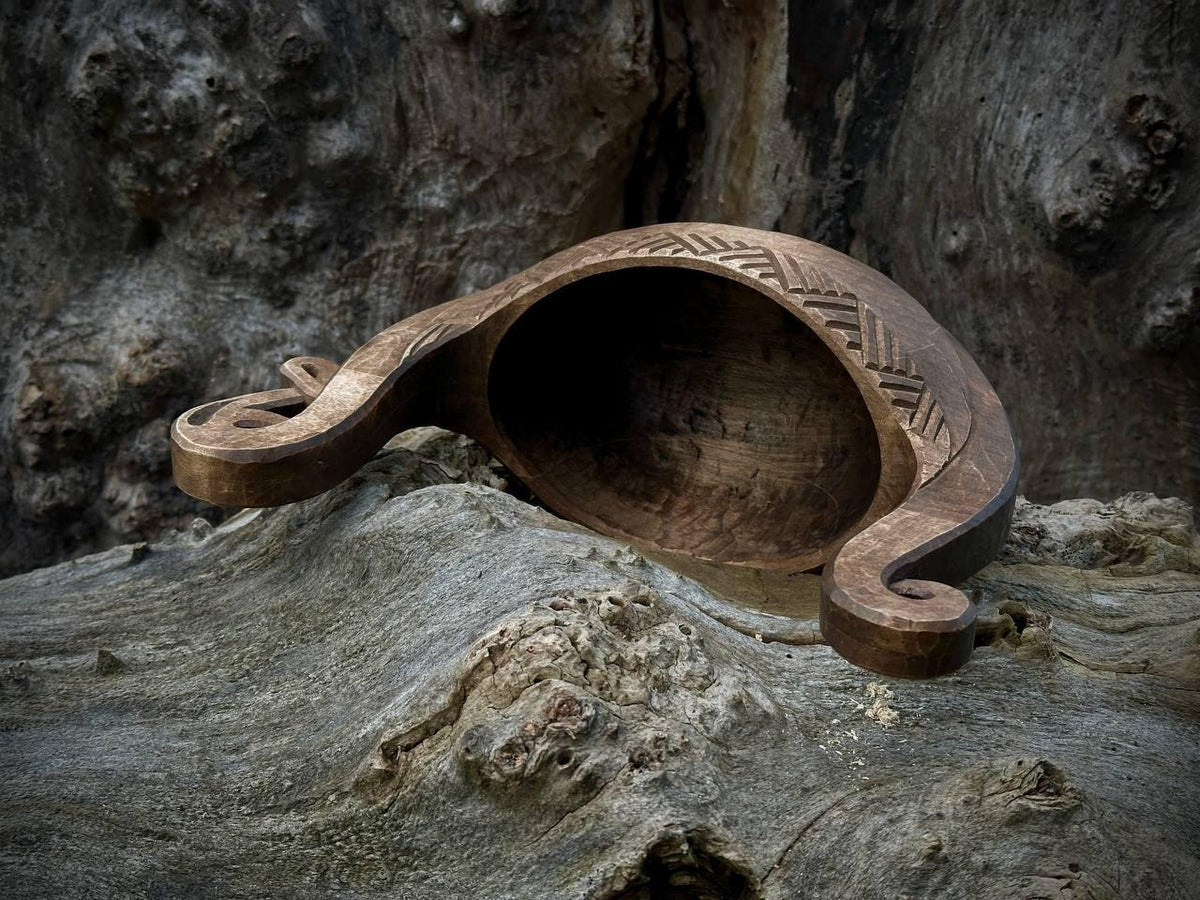 Viking Mug - Ale Mug Wooden Norwegian Norse Viking Bowl Urnes style