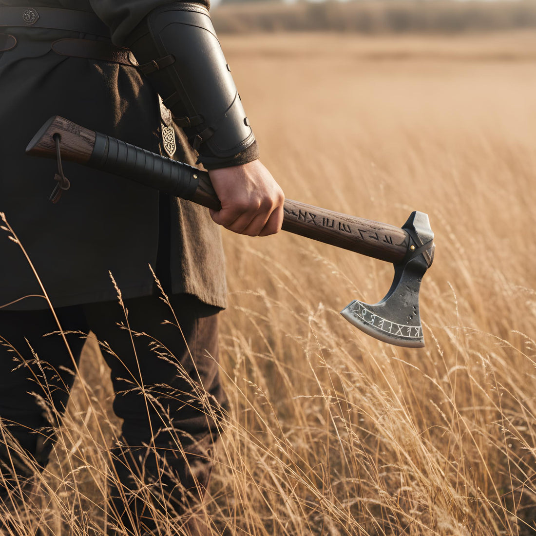 Viking Weapon Replica - Functional Hand forged Engraved Viking Axe - Perfect gift for him on this