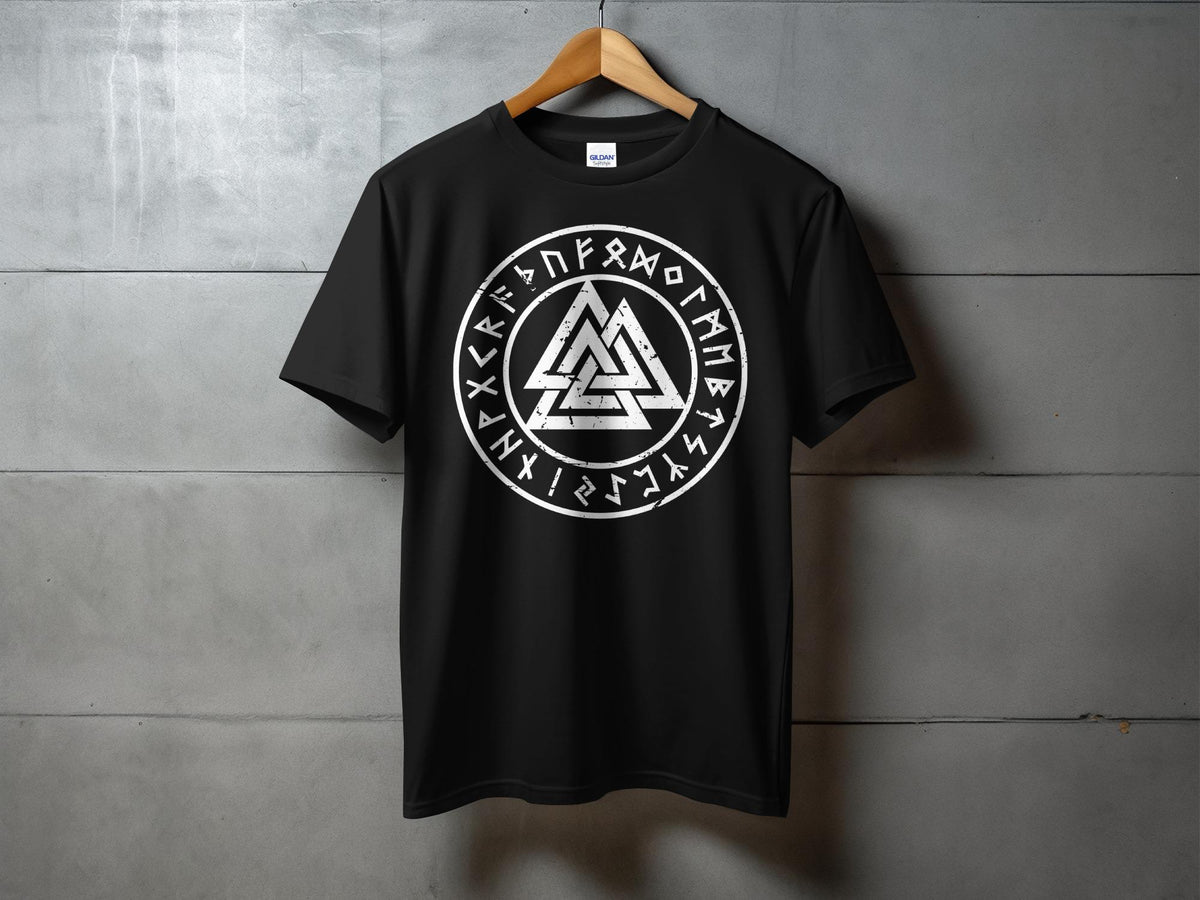 Viking Valhalla T-Shirt - Until Valhalla Rune Shirt, Minimalist Viking Tee for Men, Norse