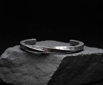 Viking Rune Bracelet - Vintage Viking Rune Bracelet, Norse Rune Mens Cuff – Nordic Bangle Pagan