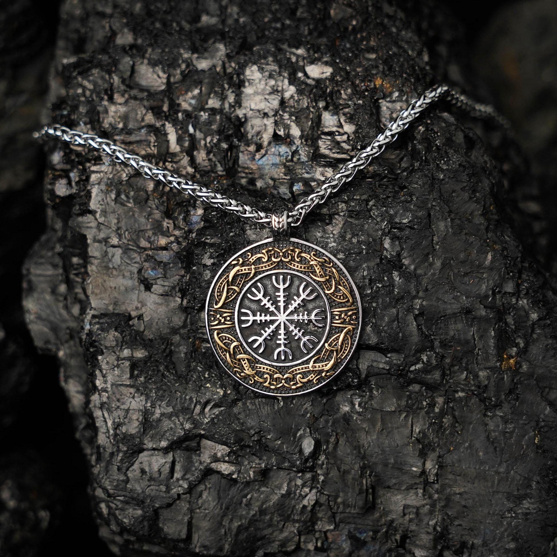 Viking Vegvisir Compass Hoodie - Runic Vegvisir Trident Hoodie - Norse Mythology, CoolMax Lined