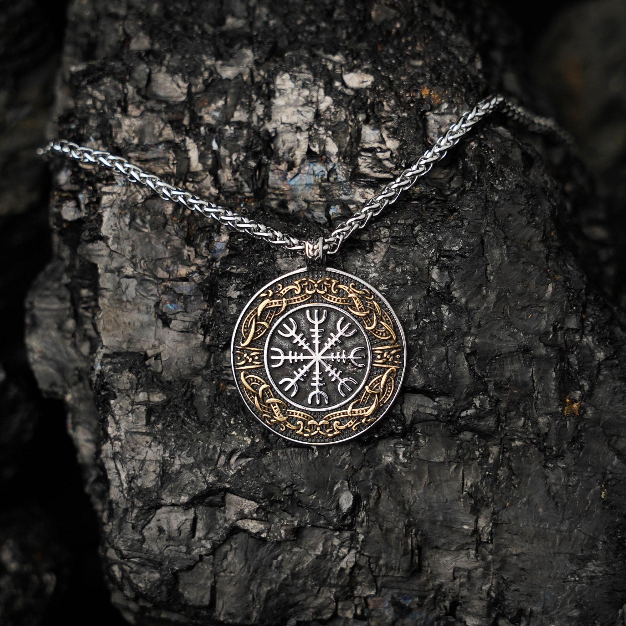 Viking Vegvisir Compass Hoodie - Runic Vegvisir Trident Hoodie - Norse Mythology, CoolMax Lined