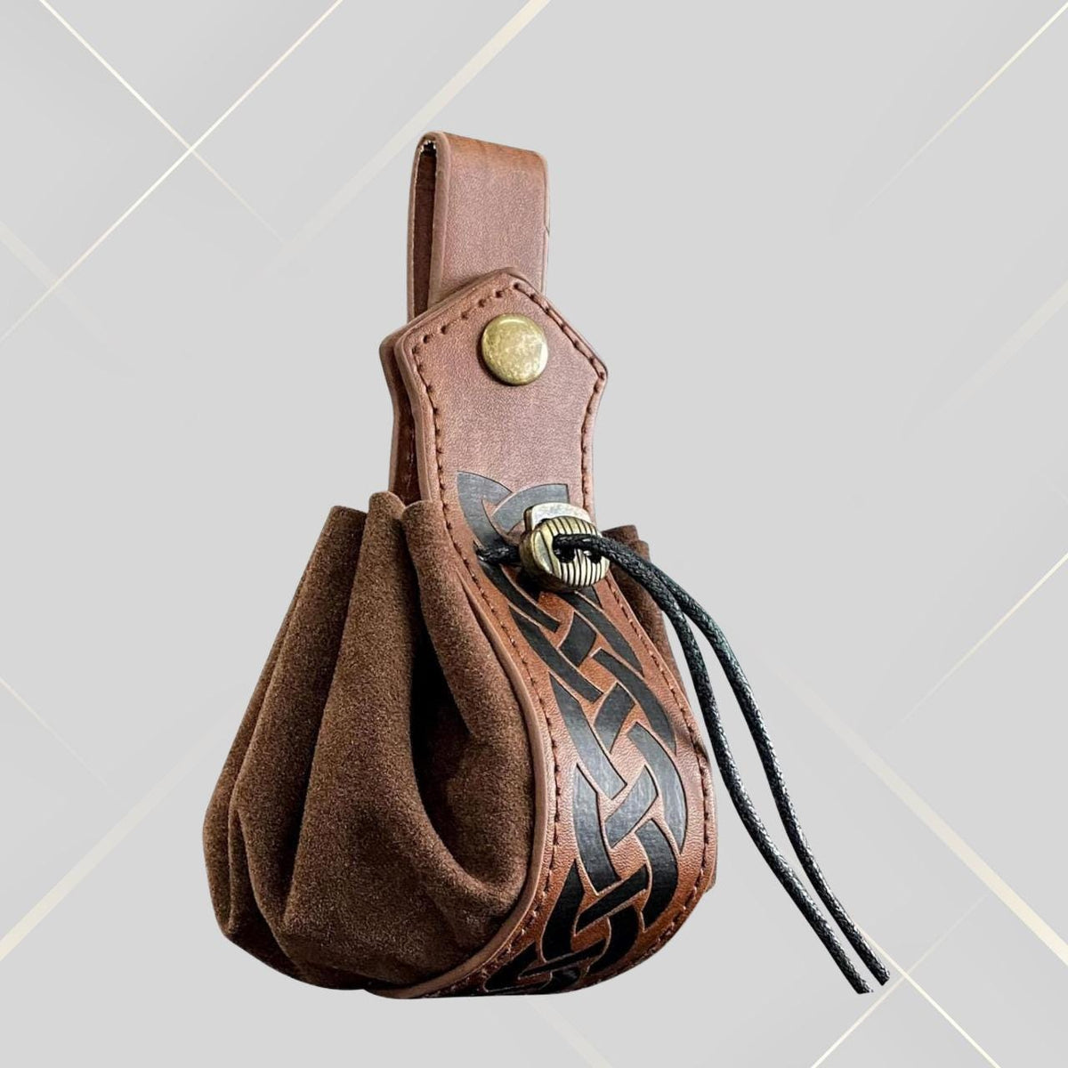 Viking Costume & LARP - Medieval Leather Belt Accessories Set, Viking Cosplay, Renaissance Faire