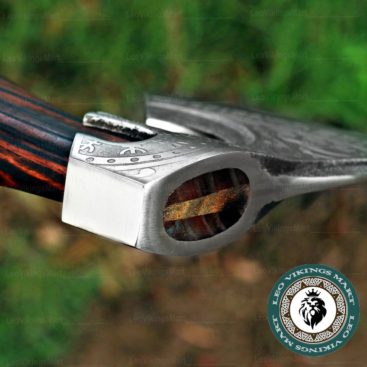 Viking Weapon Replica - Personalized Viking Axe, Hand made Carbon Steel Camping Hatchet With