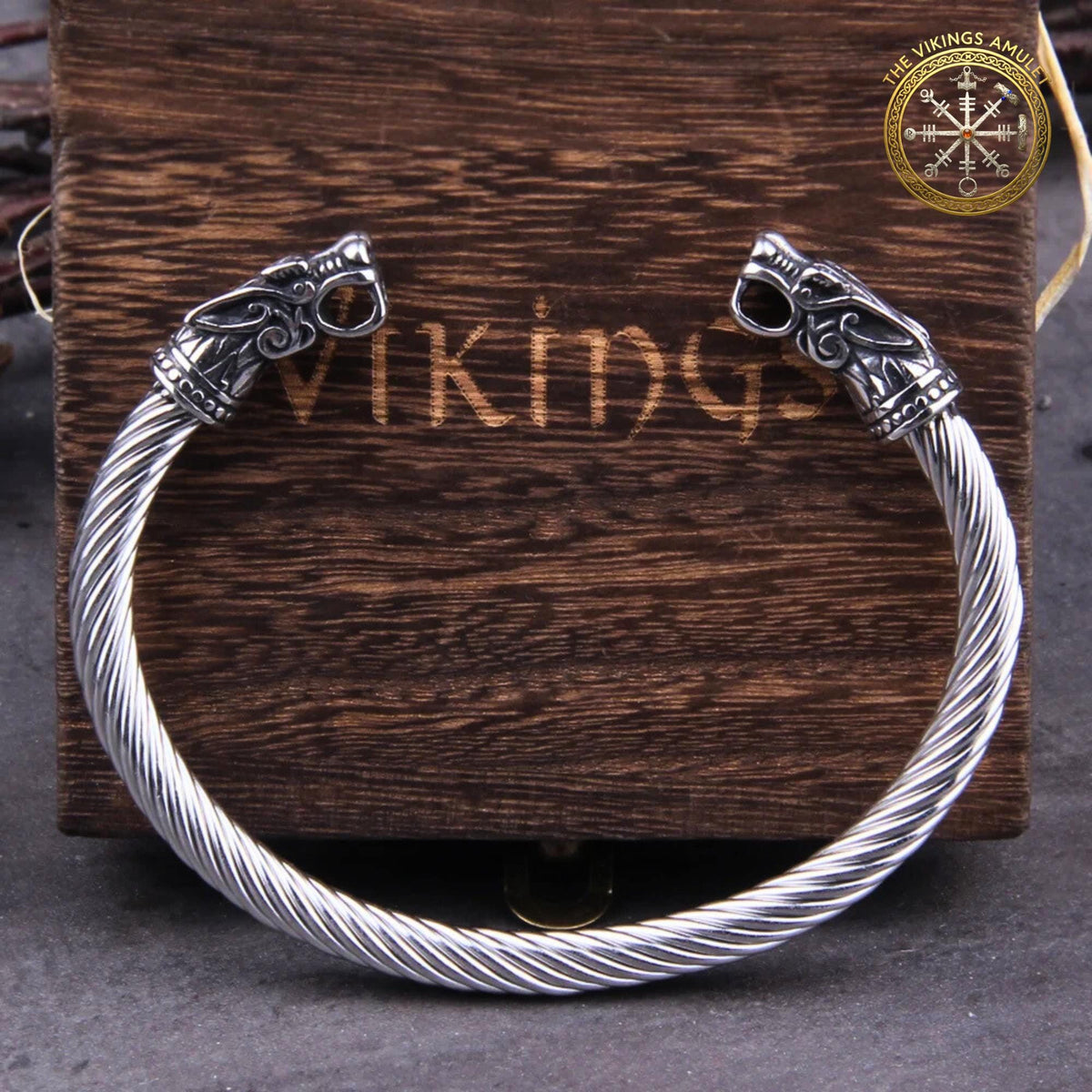 Viking Bracelet - Vikings Norse Dragon Cuff Bracelet, Minimalist Stainless Steel Punk Mesh Link