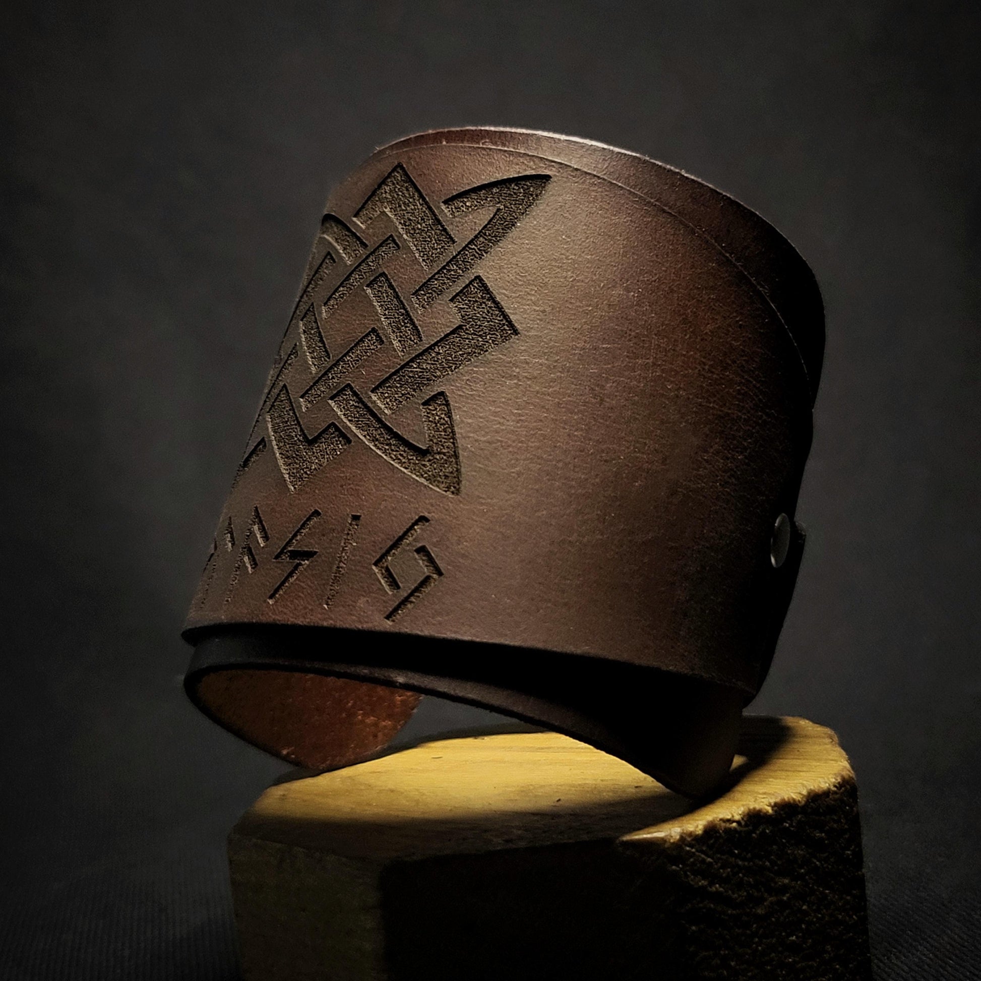 Viking Rune Bracelet - Custom Engraved Rune Leather Cuff – Viking Pagan Bracelet