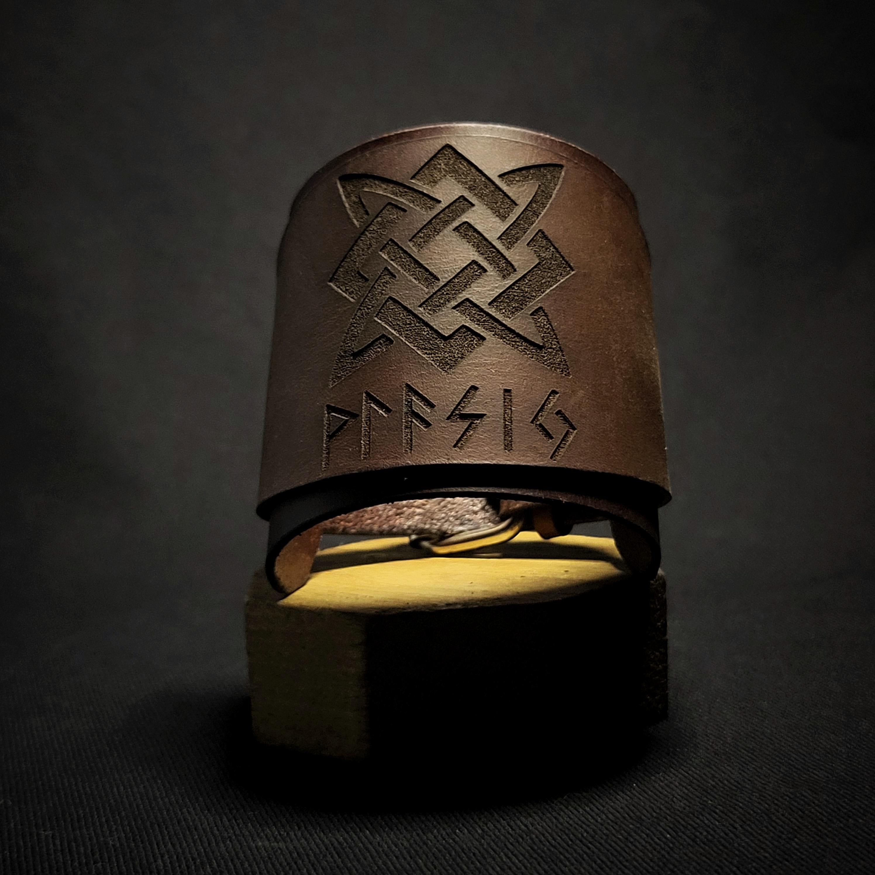 Viking Rune Bracelet - Custom Engraved Rune Leather Cuff – Viking Pagan Bracelet