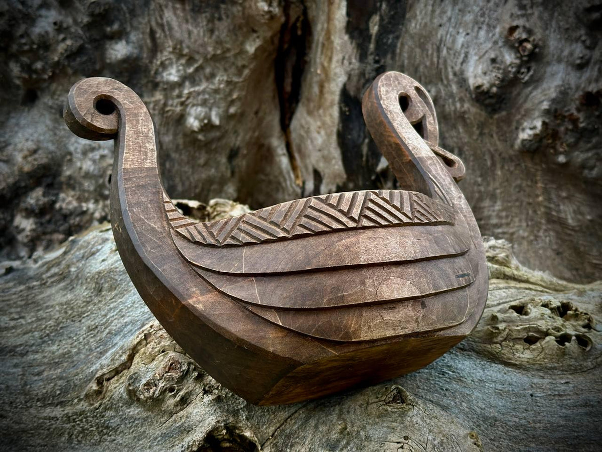 Viking Mug - Ale Mug Wooden Norwegian Norse Viking Bowl Urnes style
