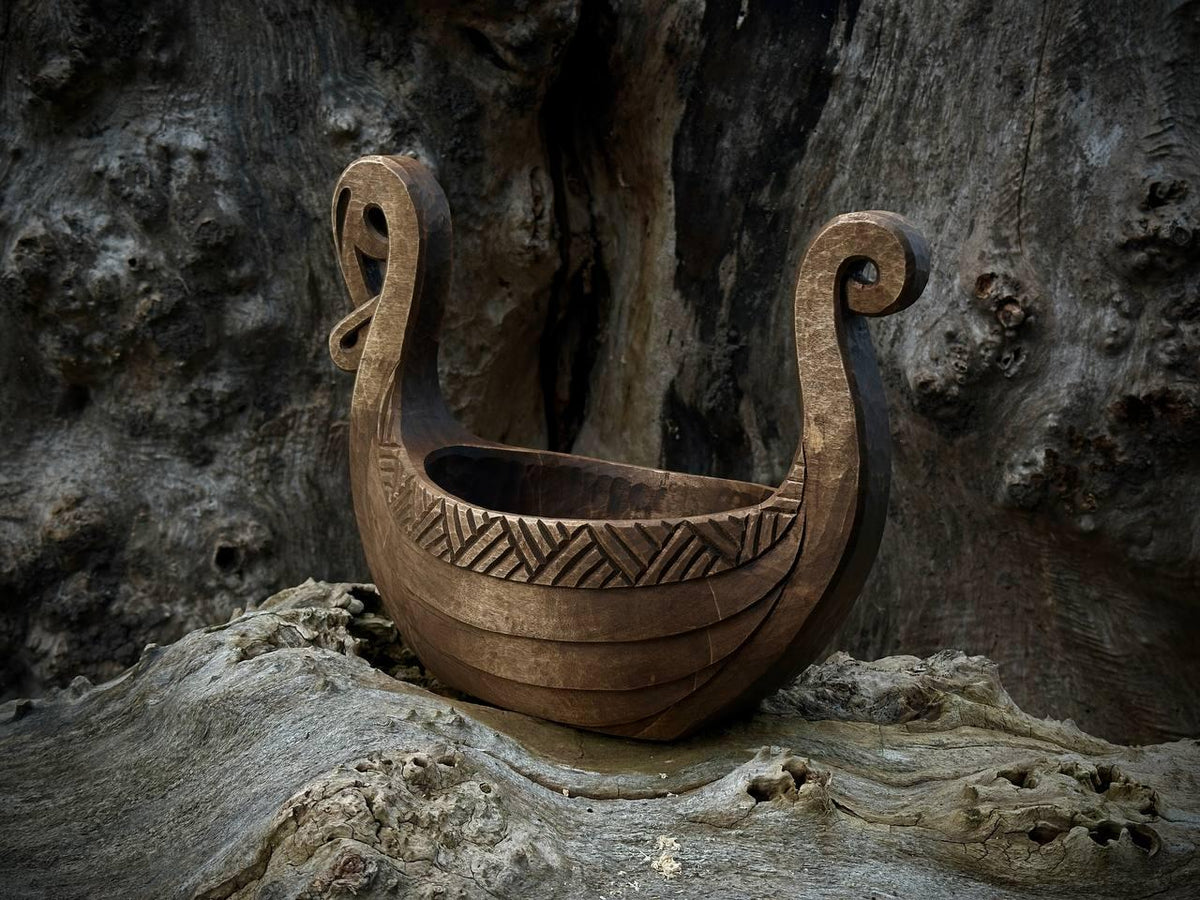 Viking Mug - Ale Mug Wooden Norwegian Norse Viking Bowl Urnes style