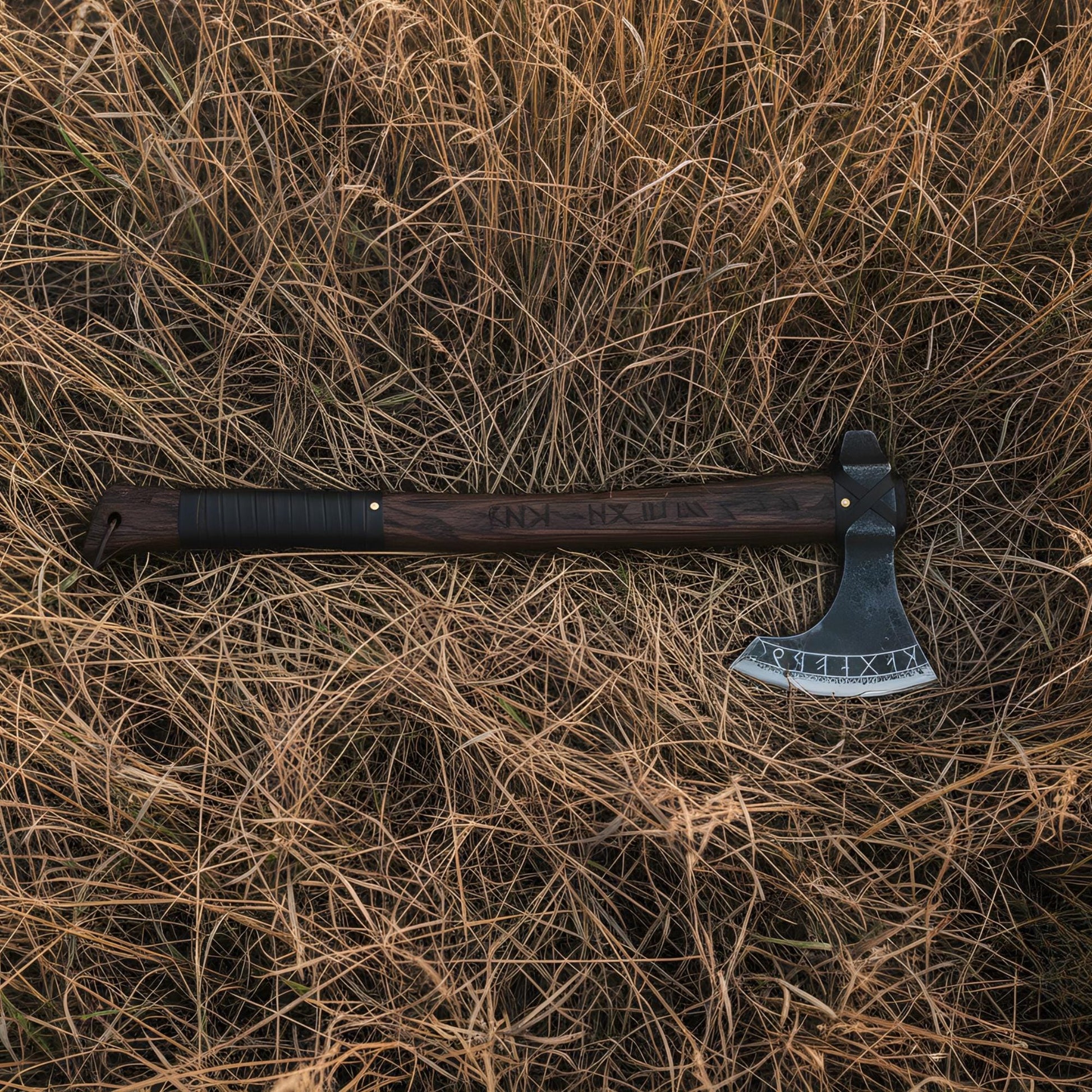 Viking Weapon Replica - Functional Hand forged Engraved Viking Axe - Perfect gift for him on this